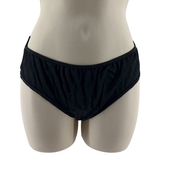 Vintage 3 Piece Lingerie Set Camisole Panty Peignoir Set Black Goth Romantic - Picture 4 of 13